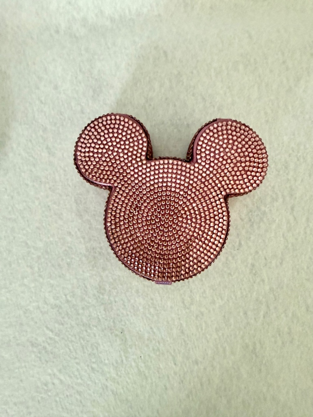 NIB BaubleBar x Disney Mickey Ears Pink Rhinestones Jewelry Case